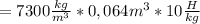 = 7300\frac{kg}{m^{3}} * 0,064m^{3} * 10\frac{H}{kg}