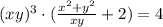 (xy)^3\cdot(\frac{x^2 + y^2}{xy} + 2) = 4