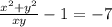 \frac{x^2+y^2}{xy} - 1 = -7