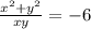 \frac{x^2 + y^2}{xy} = -6