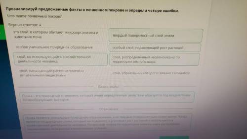 Что такое почвенный покров. Верных ответов: 4 особый слой, подавляющий рост растений особое уникальн