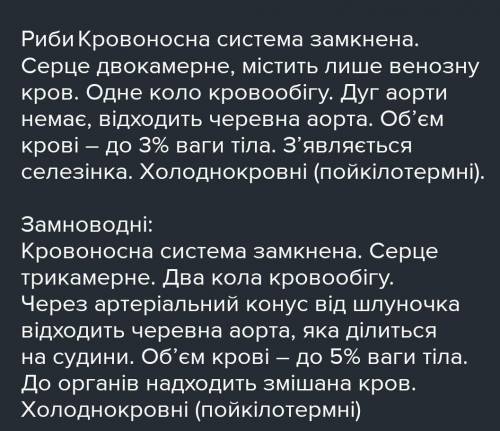 Чим кровоносна земноводних відрізняється від система кровоносної системи риб?​