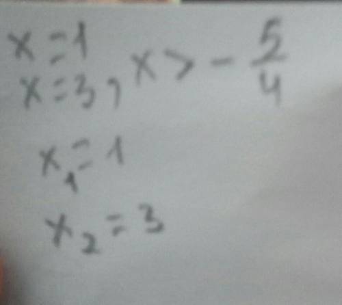 Log1/3(4x+5)=log1/3(x^2+8)