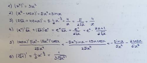 Найдите производную функцииНе только ответ но и решение