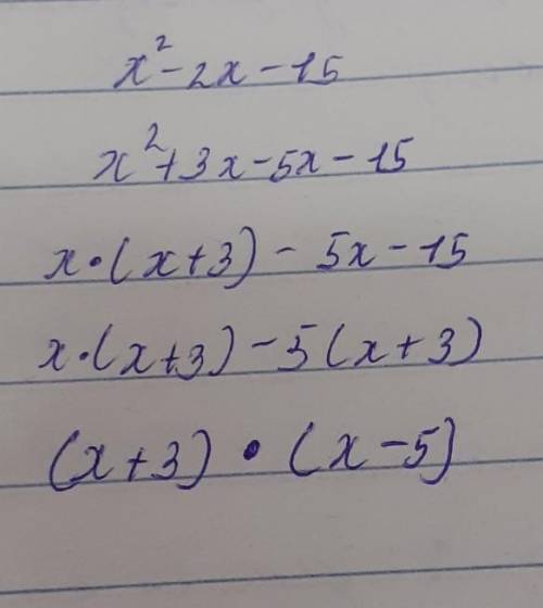 Знайдіть область у= 1/дробь х²-2х-15​