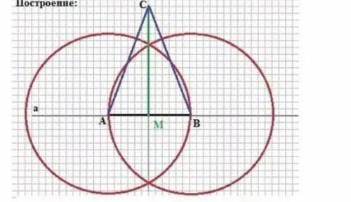 Постройте с циркуля и линейки равнобедренный и прямоугольный треугольник