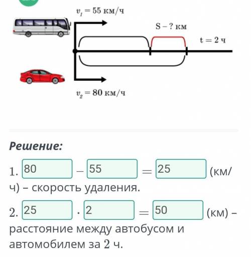 Ғоформите отчет. Автобус и автомобиль выехали из одного города одновременно. Автобмс55 км/uaмашина 8