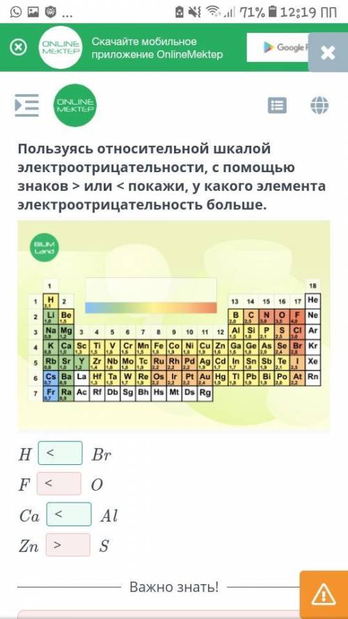 Электроотрицательность. Ковалентная связь. Урок 1 Пользуясь относительной шкалой электроотрицательно