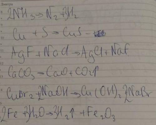 Уравняйте данные уравнения и запишите их правильно. 1. H2S + O2 ─ H2O + SO2 ;2. Fe2O3 + H2 ─ Fe + H2