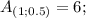 A_{(1;0.5)}=6;