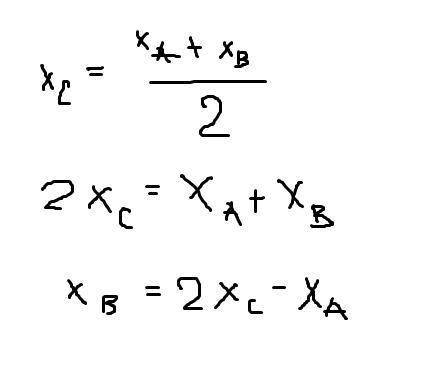 даны точки А (0; -2; 1) С(-1; 0; 1). найдите координаты точки В если точка С середина отрезка АВ