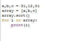 На вход три переменных.Вывести их в порядке убывания.​