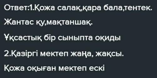 Талдау 1. «Венн диаграммасы» арқылы Қожа мен Жантасты салыстырыңдар. Жантас Қожа 2. Қожа оқыған мект