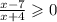 \frac{x - 7}{x + 4} \geqslant 0 \\