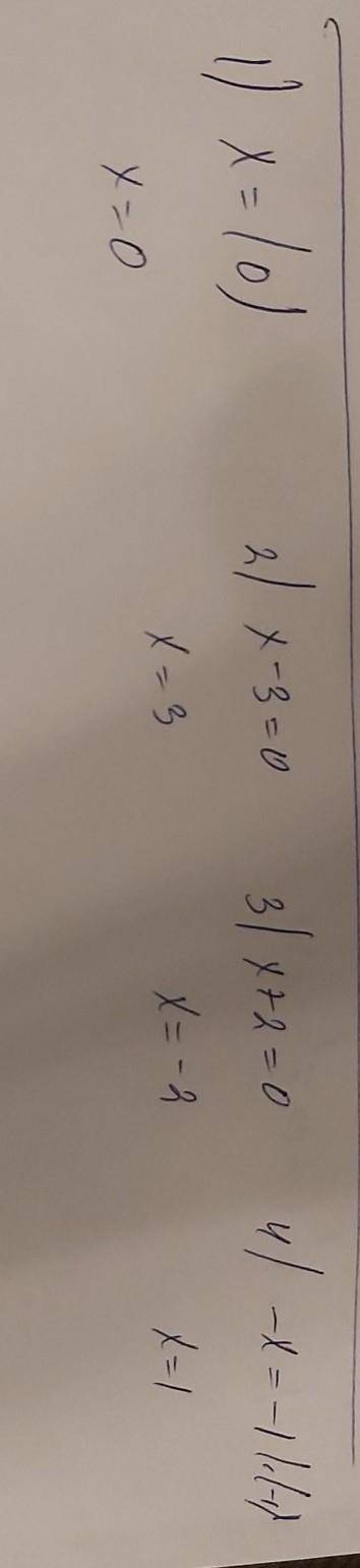 755. Решите уравнение: 1) х = (0);2) х - 3 = 0; 3) x+2 = 0; 4)-x=-1помгите только с решением​