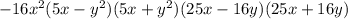 -16x^2 (5x-y^2) (5x+y^2) (25x-16y) (25x+16y)