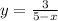 y=\frac{3}{5-x}