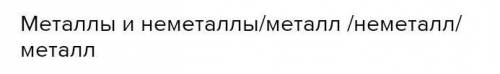 Задание 3. Определите пропущенные слова в тексте: Все элементы в периодической таблице делятся наЦин