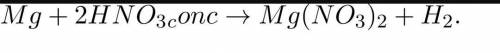 Составить ур.р. между : Раствор HNO3+ магний=…; конц. HNO3+ медь=…. Составить схему с электронным ба