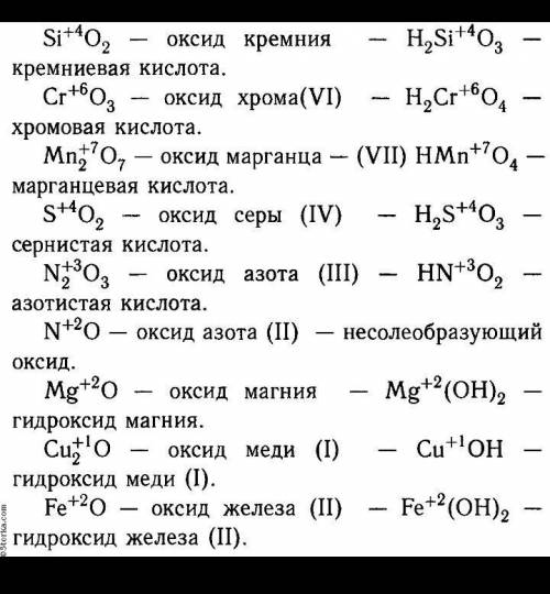 Выберите только формулы оксидов и дайте им названия