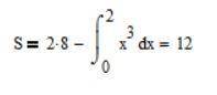 Найти площадь заштрихованной фигуры: y=x^3 при x ≥ 0