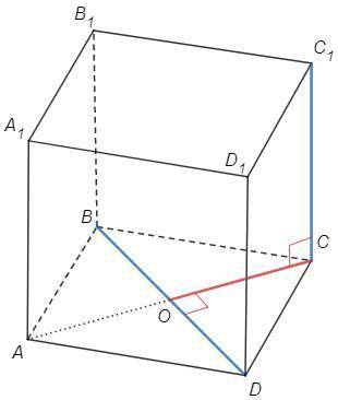 Дано куб АВСDА1В1С1D1 з ребром а см. В1D – діагональ куба, точка О – точка перетину діагоналей основ