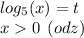 log_{5}(x) = t \\ x 0 \: \: (odz)