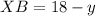 XB = 18 - y