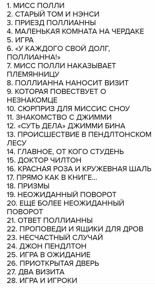 План до тексту Поланна до 1-7 розділу