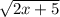 \sqrt{2x+5}