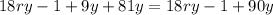 18ry-1+9y+81y=18ry-1+90y