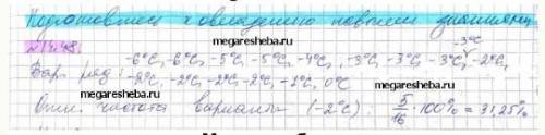 14.48.Температура воздуха в городе N представлена статистическим рядом:-2 градуса,-2 градуса,-1 град