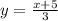 y=\frac{x+5}{3}