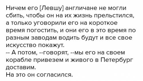 3.Какое предложение сделали Левше англичане? Почему он его не принял? плз​