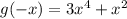 g( - x) = 3x {}^{4} + x {}^{2}