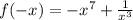 f( - x) = - x {}^{7} + \frac{1}{x {}^{3} }