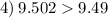 4) \: 9.502 9.49