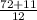 \frac{72+11}{12}