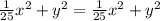 \frac{1}{25} x^2+y^2= \frac{1}{25} x^2+y^2