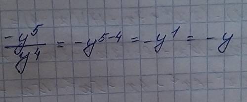 Упростите выражение -y^5/y^4​