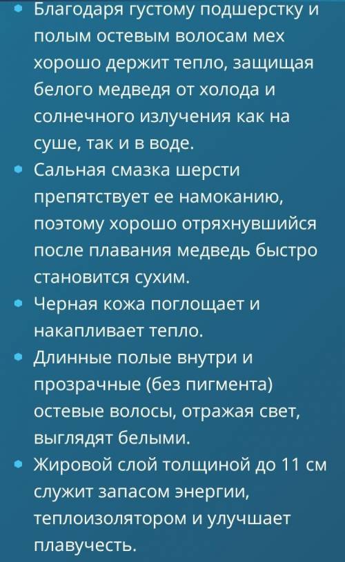 1. Белым медведям всю жизнь приходится передвигаться по снегу. Их лапы обычно … a. Среди ответов нет