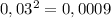 0,03^2=0,0009