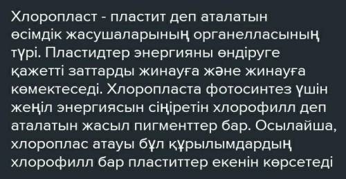 4.Хлорофилл қай кезде хлоропластқа айналады?​