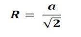 Сторона квадрата равен а, Чему равен радиус?​