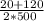 \frac{20+120}{2*500\\}