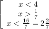 \left[\begin{array}{ccc}x\frac{1}{7} \\x