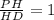 \frac{PH}{HD} =1