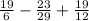 \frac{19}{6} - \frac{23}{29} + \frac{19}{12}