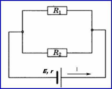 Цепь состоит из источника с ЭДС 7,5В и внутренним сопротивлением 0,3Ом и двух параллельно соединенны