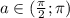 a\in(\frac{\pi}{2};\pi)